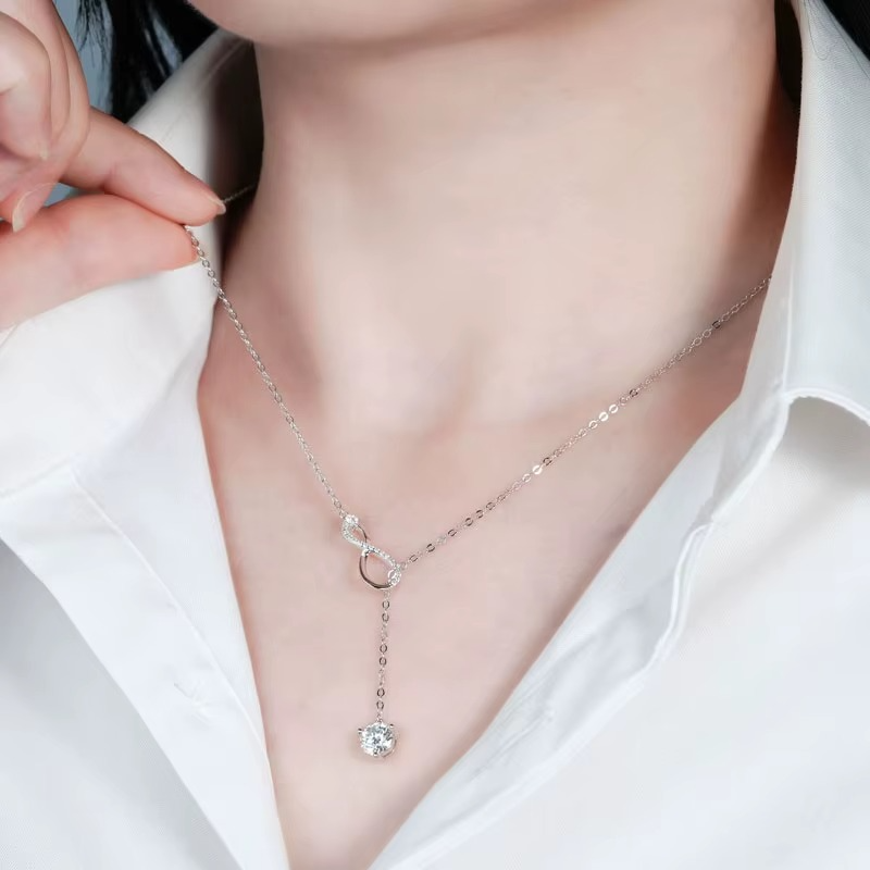 Cyber Off! Infinity Necklace Luxuryjoyascl S925 Silver 18k Gold Golden