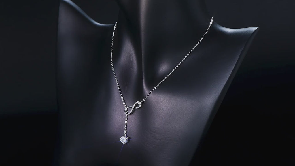 Cyber Off! Infinity Necklace Luxuryjoyascl S925 Silver 18k Gold Golden